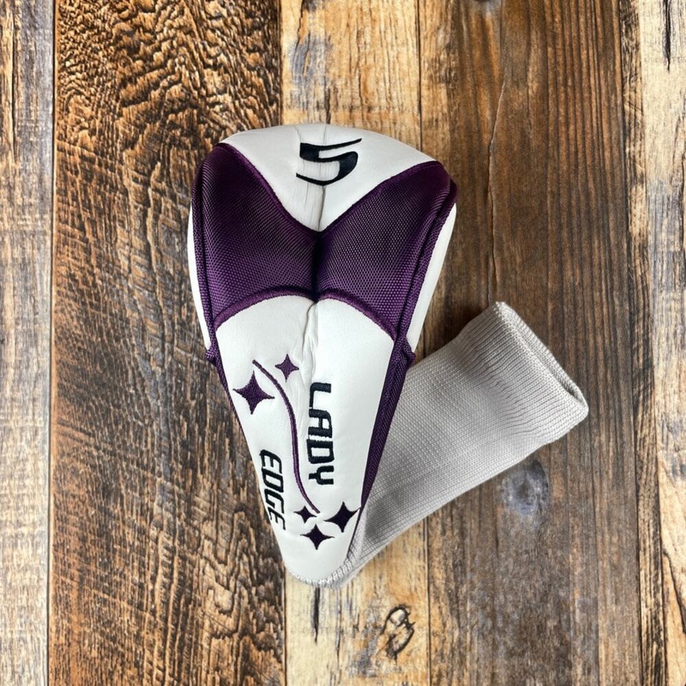 Tour Edge Lady Edge #5 Fairway White and Purple Golf Headcover